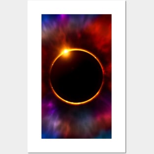 Colourful Solar Eclipse Posters and Art